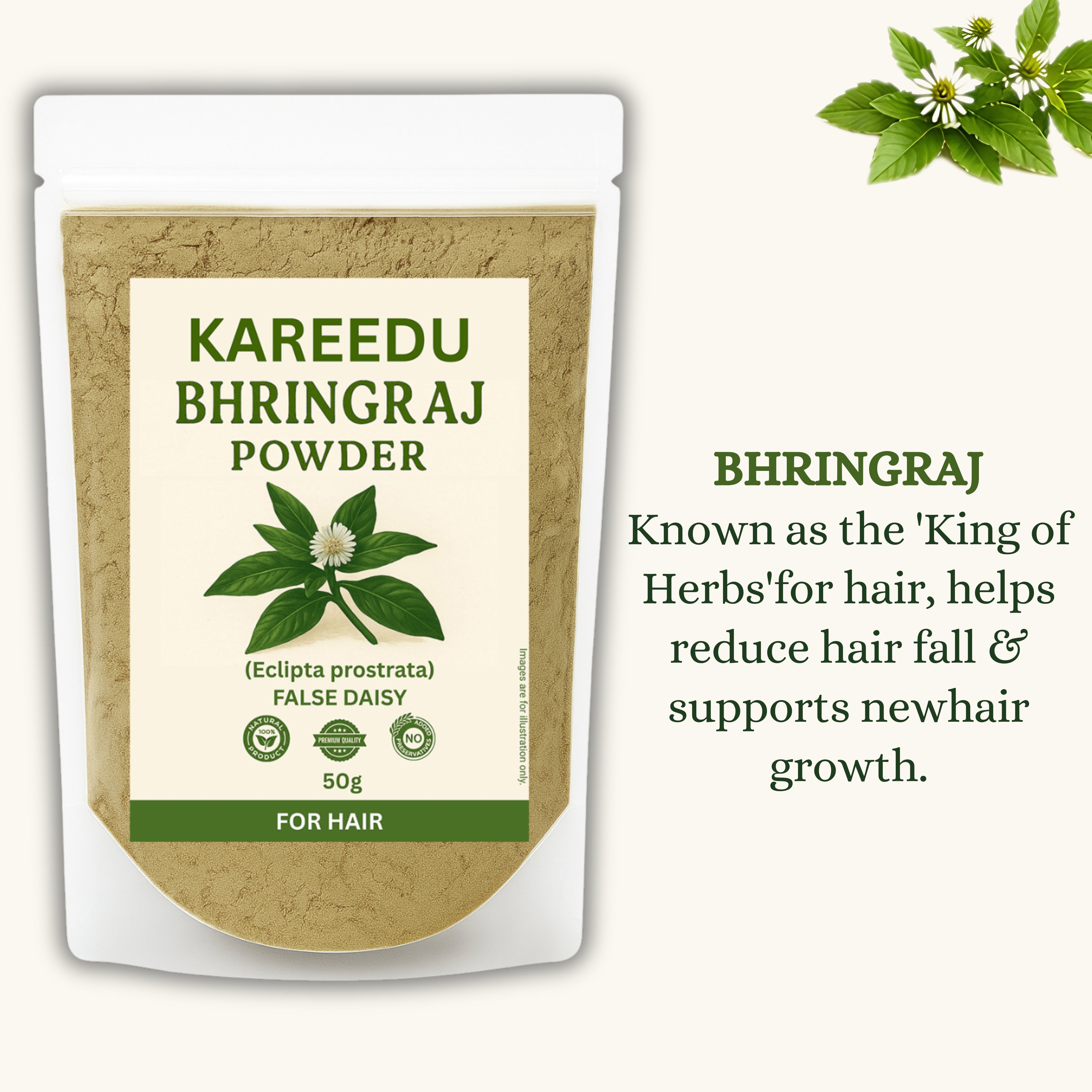 Amla Reetha Shikakai Bhringraj Hibiscus Powder For Hair Growth - 50g Each (250g Pack)