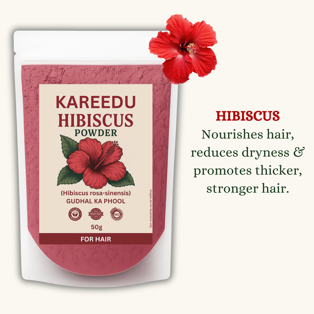 Amla Reetha Shikakai Bhringraj Hibiscus Powder For Hair Growth - 50g Each (250g Pack)