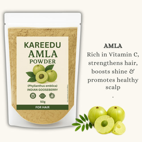Amla Reetha Shikakai Bhringraj Hibiscus Powder For Hair Growth - 50g Each (250g Pack)