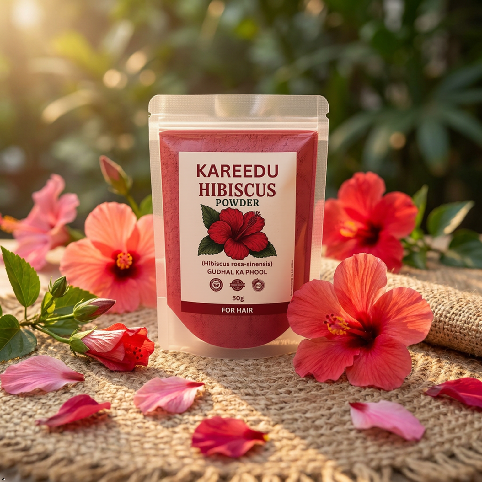 Amla Reetha Shikakai Bhringraj Hibiscus Powder For Hair Growth - 50g Each (250g Pack)