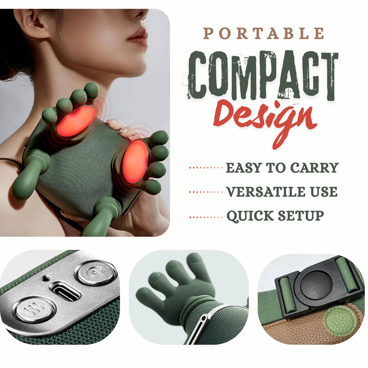 Neck Massager Machine for Pain Relief - Shiatsu Electric Massage Machine for Body pain